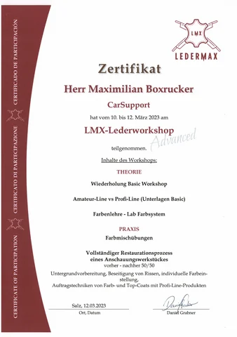 Preview of the certificate for Maximilian Boxrucker