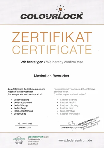Preview of the certificate for Maximilian Boxrucker